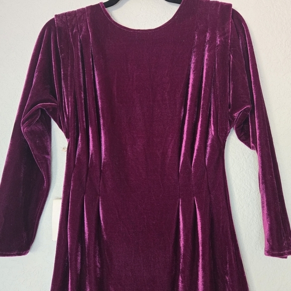 Tularosa X Revolve S Annette Dress Purple Velvet Long Sleeve Mini Dress - Picture 4 of 8